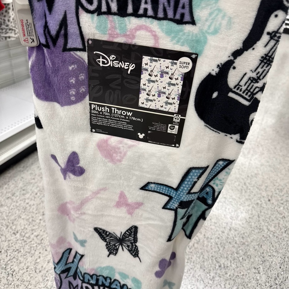 Disney Plush Throw with Purple and Black Accents